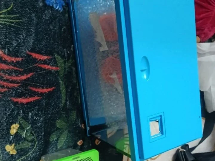 Acuario 10 litros azul